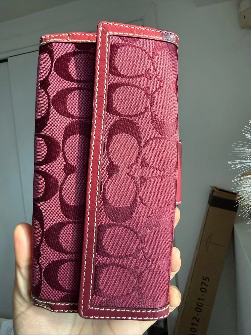 Vintage Y2K Signature Canvas Long Turnlock Wallet